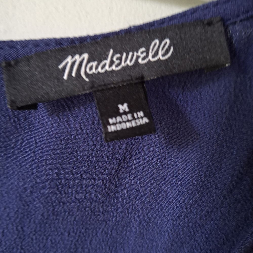 Madewell Navy Blue Blouse - Picture 2 of 3
